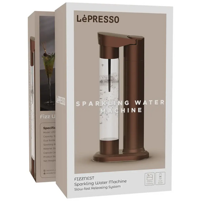 آلة ليبريسو فيزنيست للمياه الفوارة - بني | Lepresso Fizznest Sparkling Water Machine - Brown