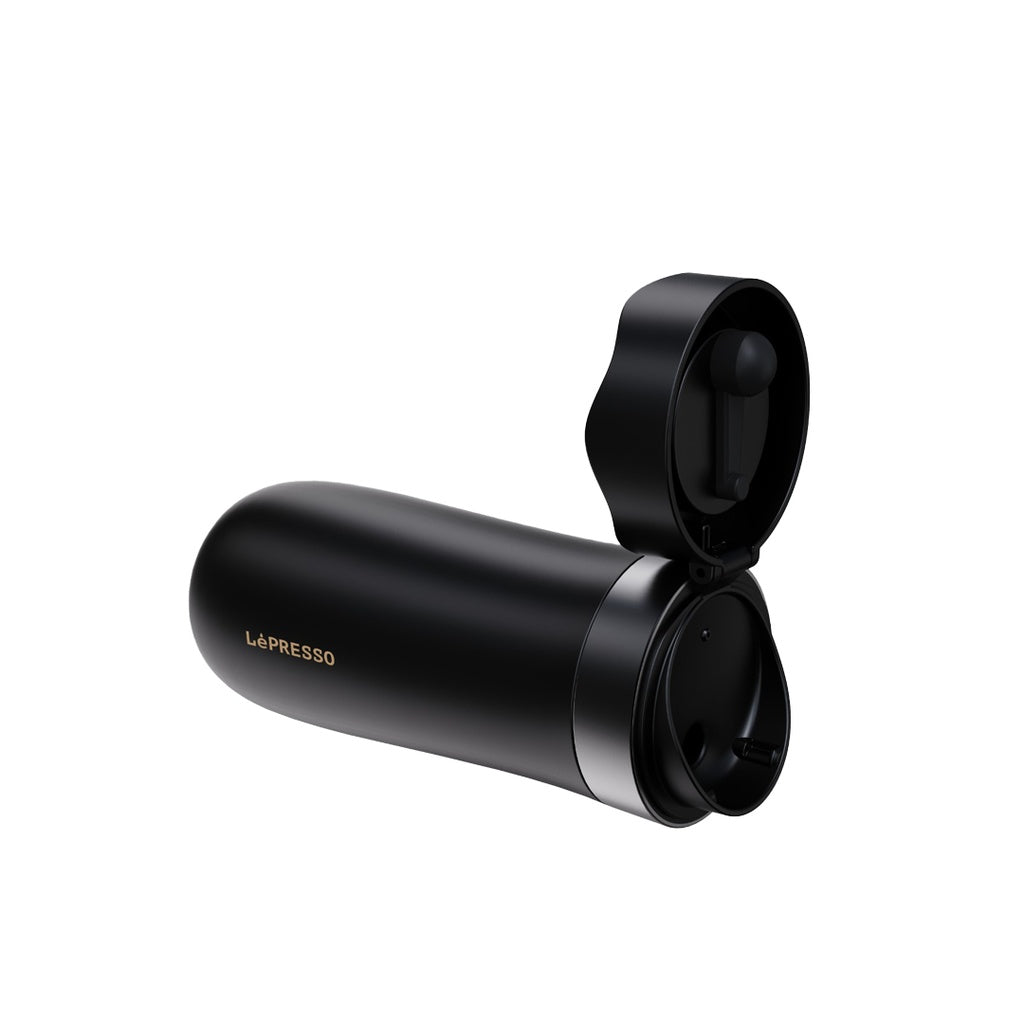 كوب ليبريسو المعزول مع فرنش برس - اسود | LePresso Insulated Mug with French Press - Black