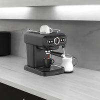 ماكينة قهوة ليبريسو ريترو اسبريسو مع مقياس الضغط ومبخر الحليب - اسود | LePresso Retro Espresso Boiler Machine with Gauge and Milk Steamer - Black