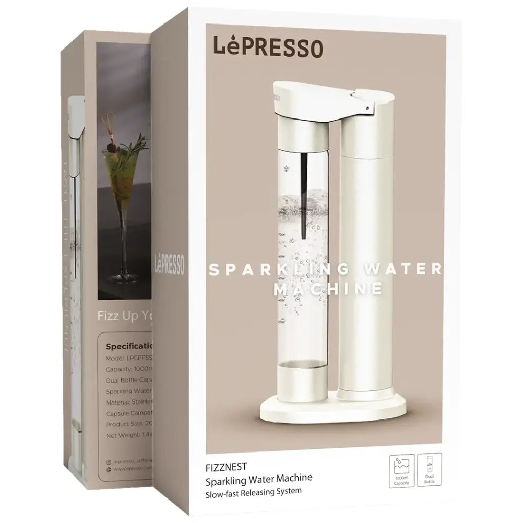 Lepresso Fizznest Sparkling Water Machine White - Detail