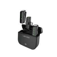 ميكروفون لافالير لاسلكي Lenyes LM203 ثنائي منافذ Type-C و Lightning بطارية 4 ساعات | Lenyes LM203 Dual Wireless Lavalier Microphone Type-C & Lightning 4H Battery