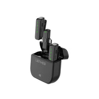 ميكروفون لافالير لاسلكي Lenyes LM203 ثنائي منافذ Type-C و Lightning بطارية 4 ساعات | Lenyes LM203 Dual Wireless Lavalier Microphone Type-C & Lightning 4H Battery