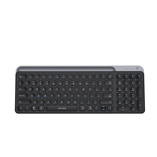 لوحة مفاتيح لاسلكية Lenyes WK106 صامتة حامل مدمج بلوتوث مزدوج 2.4GHz 99 مفتاح شحن Type-C | Lenyes WK106 Silent Wireless Keyboard Dual Bluetooth 2.4GHz 99 Keys Built-in Stand Type-C