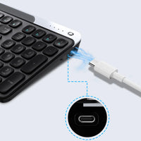 لوحة مفاتيح لاسلكية Lenyes WK106 صامتة حامل مدمج بلوتوث مزدوج 2.4GHz 99 مفتاح شحن Type-C | Lenyes WK106 Silent Wireless Keyboard Dual Bluetooth 2.4GHz 99 Keys Built-in Stand Type-C