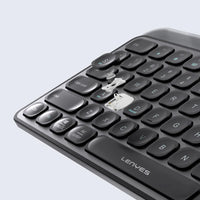 لوحة مفاتيح لاسلكية Lenyes WK106 صامتة حامل مدمج بلوتوث مزدوج 2.4GHz 99 مفتاح شحن Type-C | Lenyes WK106 Silent Wireless Keyboard Dual Bluetooth 2.4GHz 99 Keys Built-in Stand Type-C