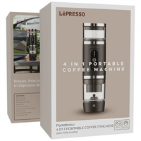 ماكينة قهوة ليبريسو بورتا بريو المحمولة 4 في 1 مع خفاقة حليب | LePresso Portabrew 4-in-1 Portable Coffee Machine With Milk Frother