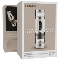 ماكينة قهوة ليبريسو بورتا بريو المحمولة 4 في 1 مع خفاقة حليب | LePresso Portabrew 4-in-1 Portable Coffee Machine With Milk Frother