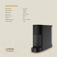 ماكينة القهوة ليبريسو بقوة 20 بار وبسعة 500 مل مع تخزين للكبسولات - اسود | LePresso 20 Bar Coffee Machine with 500ml Water Capacity and Capsule Storage - Black