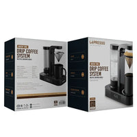 Makîneya Qehweyê ya LePresso 650ml bi Dîmendera Saetê ya LED - Reş