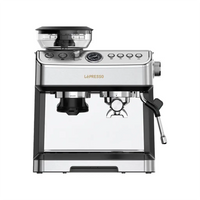 ماكينة اسبريسو ليبريسو مع طاحونة مخروطية وعصا تبخير - فضي | Lepresso Espresso Machine Conical Grinder & Steamer – Silver