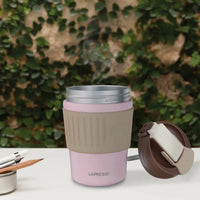 كوب ليبريسو مورنينغ سكايب الحراري مع غطاء مزدوج للشرب - وردي | LePresso Morningscape Tumbler Mug Dual Sip – Pink