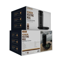 كوب ليبريسو الذكي للسفر لتسخين المشروبات بسعة 355 مل مع قاعدة شحن لاسلكية - اسود | LePresso Travel Heated Mug 12oz with Wireless Charging Pad - Black