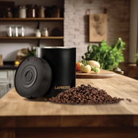 Lepresso Vacuum Container Auto Airtight Food Storage – Black | حاوية تخزين طعام محكمة التفريغ ليبريسو – أسود