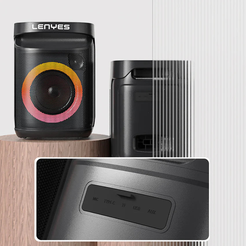 مكبر صوت لينيس S881 كاراوكي 120W بلوتوث 5.3 TWS مقاوم للماء إضاءة RGB راديو FM | Lenyes S881 120W Karaoke Bluetooth 5.3 TWS Waterproof RGB FM Speaker