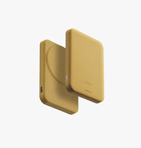 UNIQ Lexa 5000 magnetic leatherette power bank Canary Yellow