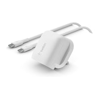 شاحن جداري بيلكن بقدرة شحن 20 واط مع كيبل تايب سي بطول 1 متر | Belkin BoostCharge USB-C Wall Charger 20W+ 1M USB-C Cable