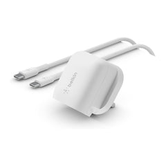 شاحن جداري بيلكن بقدرة شحن 20 واط مع كيبل تايب سي بطول 1 متر | Belkin BoostCharge USB-C Wall Charger 20W+ 1M USB-C Cable
