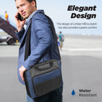 Promate Limber-MB Laptop Messenger Bag 15.6 inch Large Capacity Black-Angle