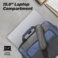 Promate Limber-MB Laptop Messenger Bag 15.6 inch Large Capacity Black-Open
