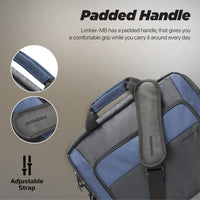 Promate Limber-MB Laptop Messenger Bag 15.6 inch Large Capacity Black-Handle