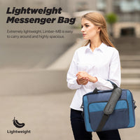 Promate Limber-MB Laptop Messenger Bag 15.6 inch Large Capacity Blue-Compartments