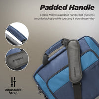 Promate Limber-MB Laptop Messenger Bag 15.6 inch Large Capacity Blue-Handle