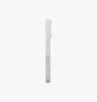 UNIQ Lino hybrid silicone case for iPhone 17 Mist Grey - side profile