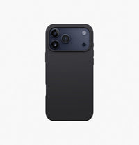 UNIQ Lino hybrid silicone case for iPhone 17 Pro Max Charcoal Grey - back detail
