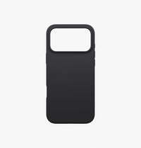 UNIQ Lino hybrid silicone case for iPhone 17 Pro Max Charcoal Grey - in hand