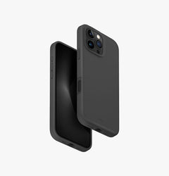 UNIQ Lino Hue liquid silicone case for iPhone 16 Pro Max Grey - front and back