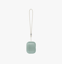 UNIQ Lino hybrid silicone case for AirPods Pro 3 Iceplant Green - braided wrist strap