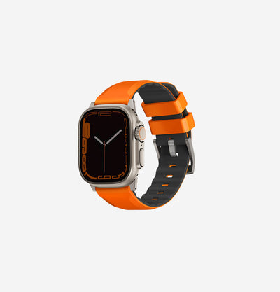 UNIQ Linus AiroSoft silicone Apple Watch band Volt Orange