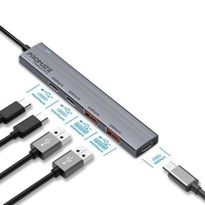 Promate LiteHub-Pro 4-in-1 10Gbps USB-C data hub - main view