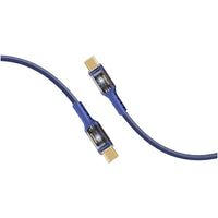 Promate LucidLine-CC120 Navy 100W transparent USB-C cable with LED light 1.2m - main view