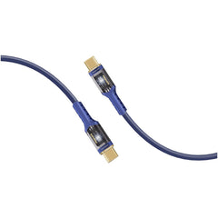 Promate LucidLine-CC120 Navy 100W transparent USB-C cable with LED light 1.2m - main view