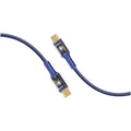 كابل USB-C شحن سريع 100 واط شفاف بإضاءة LED بطول مترين | Promate LucidLine-CC200 - كحلي