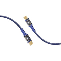Promate LucidLine-CC200 Navy 100W transparent USB-C cable with LED light - main view