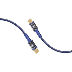 Promate LucidLine-CC200 Navy 100W transparent USB-C cable with LED light - main view