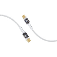 Promate LucidLine-CC200 White 100W transparent USB-C cable with LED light - main view