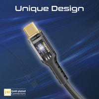 Promate LucidLine-CC200 Black nylon braided exterior detail