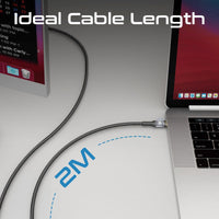 Promate LucidLine-CC200 Black 2m USB-C to USB-C cable full length