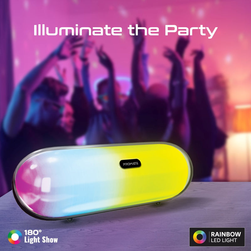 Promate LumiBar LumiSound RGB Wireless Speaker 10W 2200mAh Black-RGB