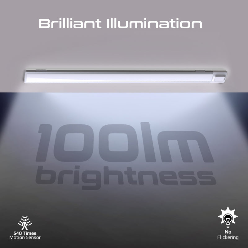 Promate Lumia-60 light strip installed under a cabinet