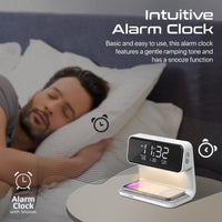 Promate Lumix-15W digital clock display with time date temperature