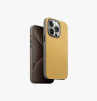 UNIQ Lyden DS dual-tone leatherette case for iPhone 15 Pro Max Canary Yellow Grey