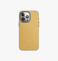 UNIQ Lyden DS case for iPhone 15 Pro Max Canary Yellow Grey - front view
