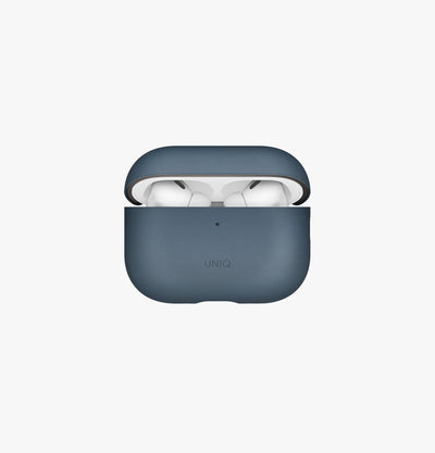 UNIQ Lyden Vex leatherette case for AirPods Pro 3 Ash Blue - front view