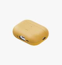 UNIQ Lyden Vex leatherette case for AirPods Pro 3 Canary Yellow - flat lay