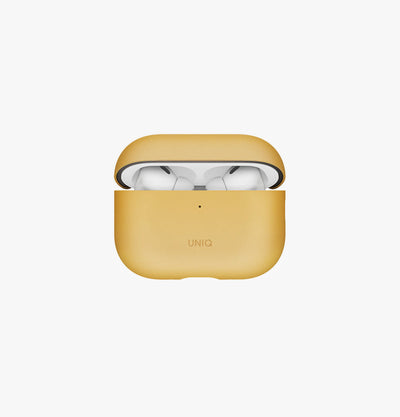 UNIQ Lyden Vex leatherette case for AirPods Pro 3 Canary Yellow - front view