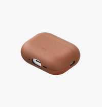 UNIQ Lyden Vex leatherette case for AirPods Pro 3 Caramel - flat lay